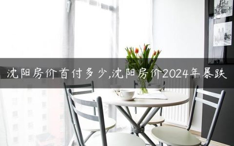 沈阳房价首付多少,沈阳房价2024年暴跌