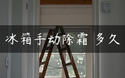 冰箱手动除霜 多久