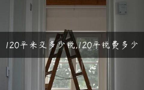 120平米交多少税,120平税费多少