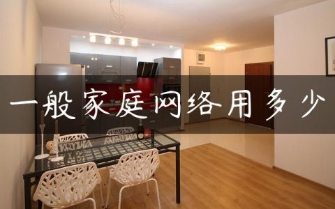 一般家庭网络用多少