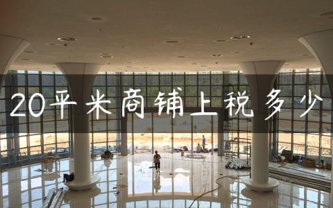 20平米商铺上税多少