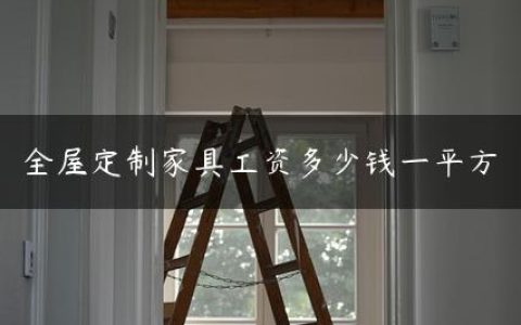 全屋定制家具工资多少钱一平方