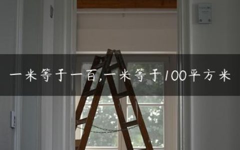 一米等于一百,一米等于100平方米