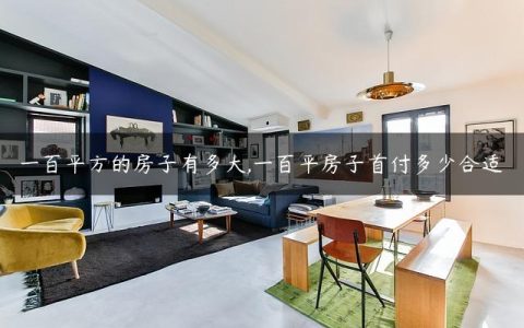 一百平方的房子有多大,一百平房子首付多少合适